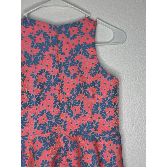 VTG Un Deux Trois Girl's Blue and Pink Floral Sleeveless Dress Size 16 USA - Picture 8 of 16